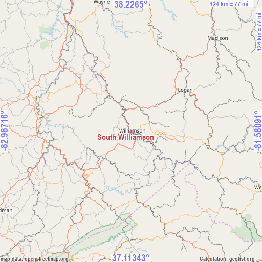 South Williamson on map