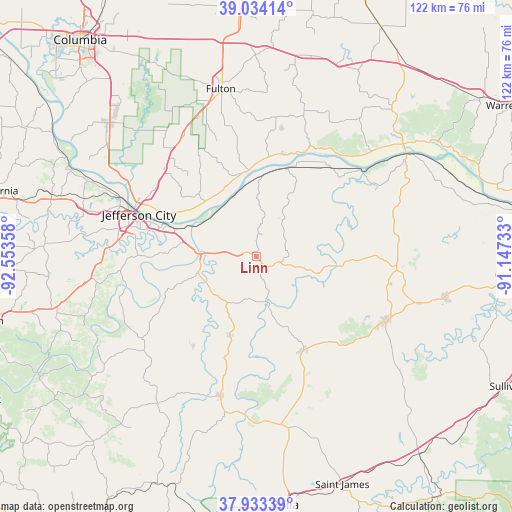 Linn on map