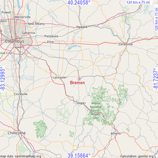 Bremen on map