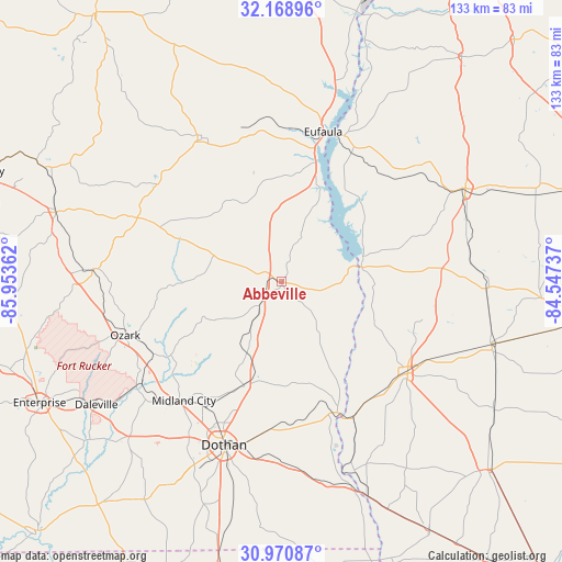 Abbeville on map