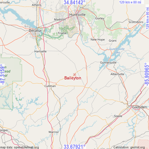 Baileyton on map