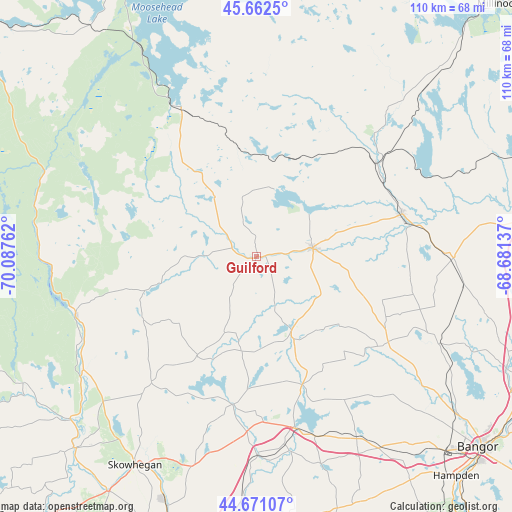 Guilford on map