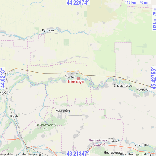 Terskaya on map