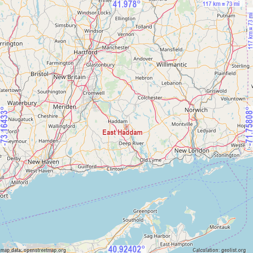 East Haddam on map