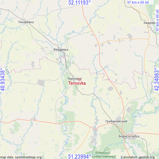 Ternovka on map
