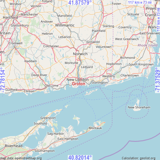 Groton on map