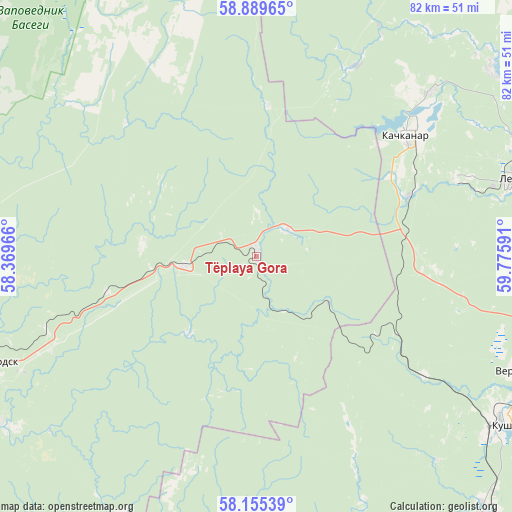 Tëplaya Gora on map