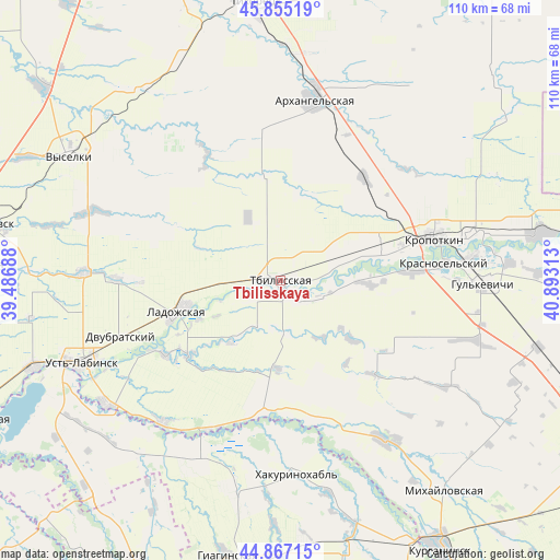 Tbilisskaya on map