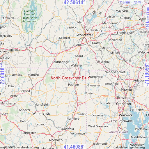 North Grosvenor Dale on map