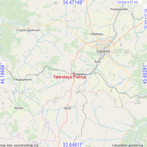 Tatarskaya Pishlya on map