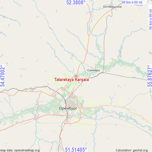 Tatarskaya Kargala on map