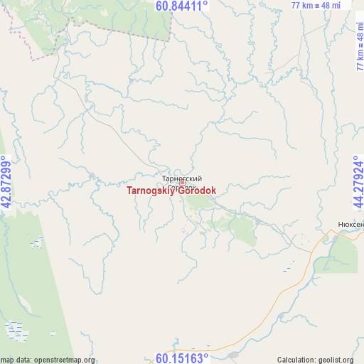 Tarnogskiy Gorodok on map