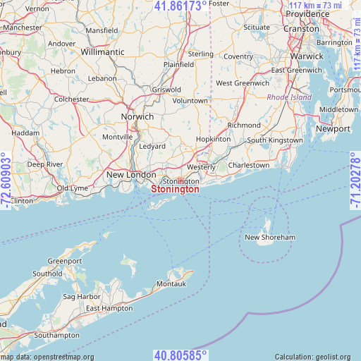 Stonington on map