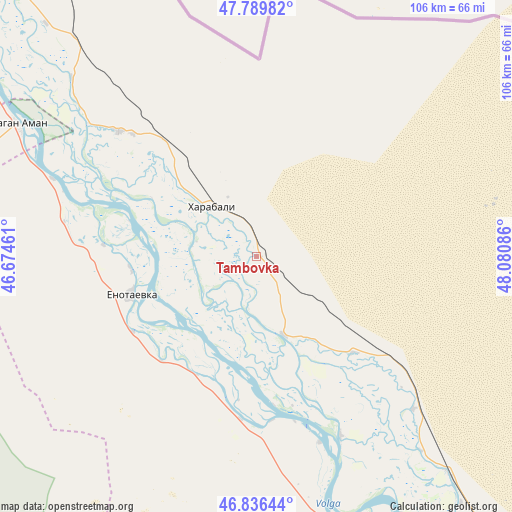 Tambovka on map