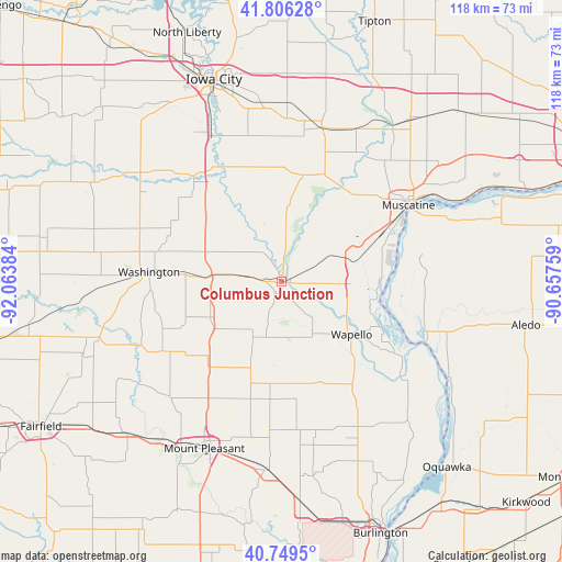 Columbus Junction on map