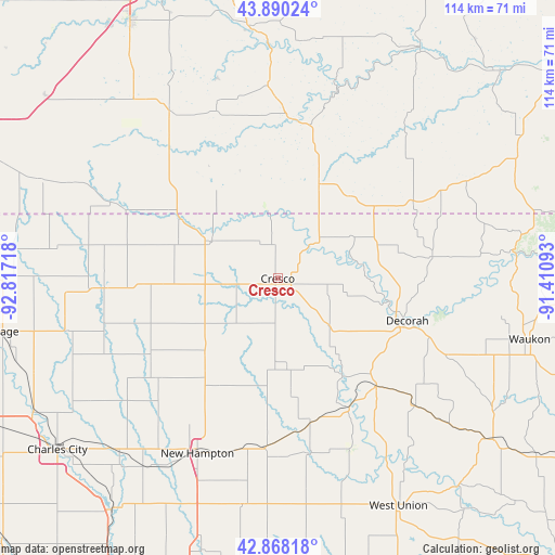 Cresco on map