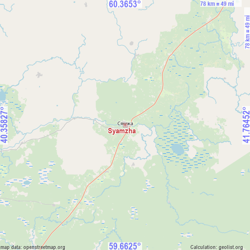 Syamzha on map