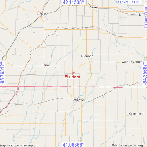 Elk Horn on map