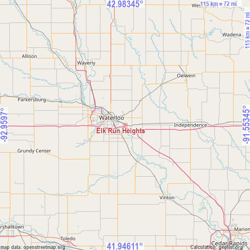 Elk Run Heights on map