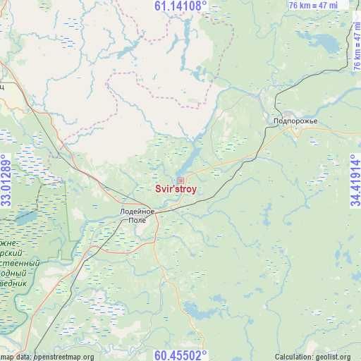 Svir'stroy on map