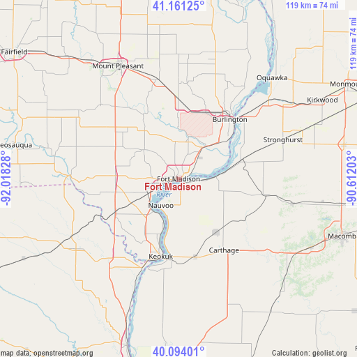 Fort Madison on map