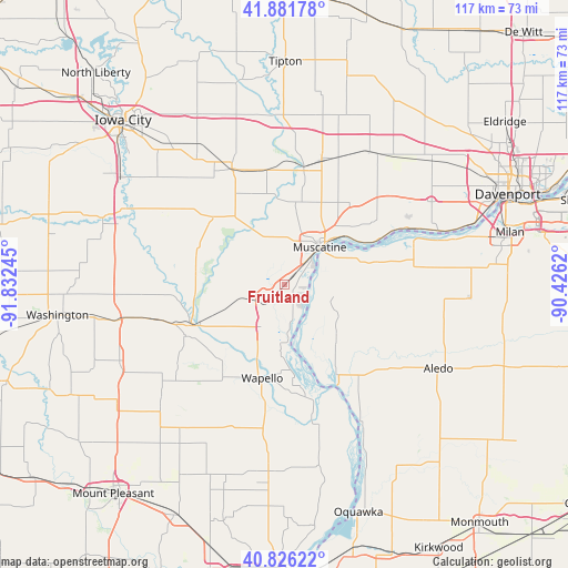 Fruitland on map