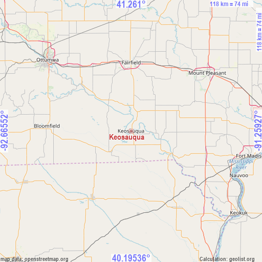 Keosauqua on map