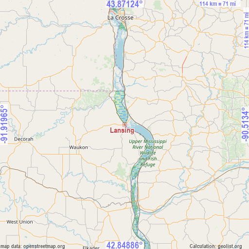 Lansing on map