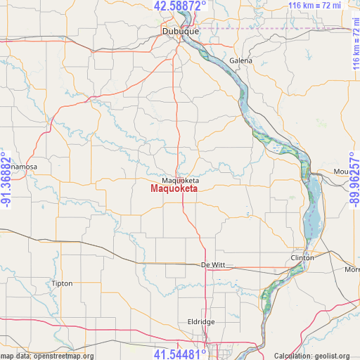 Maquoketa on map