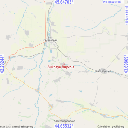 Sukhaya Buyvola on map