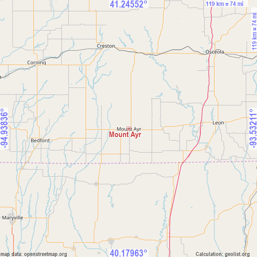 Mount Ayr on map