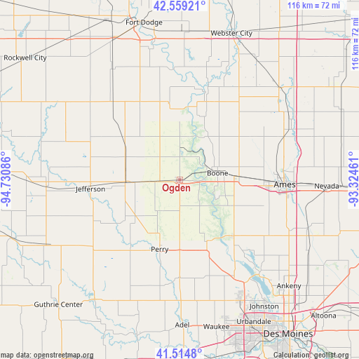 Ogden on map