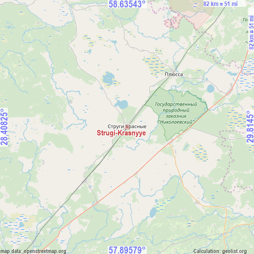 Strugi-Krasnyye on map