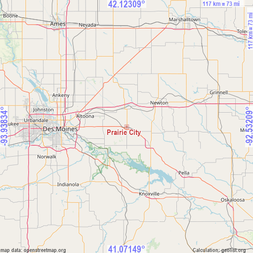 Prairie City on map