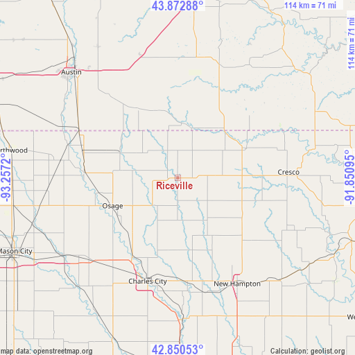 Riceville on map