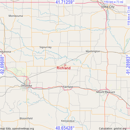 Richland on map