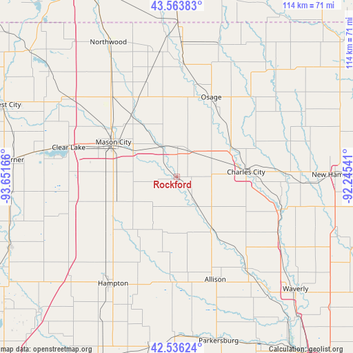 Rockford on map