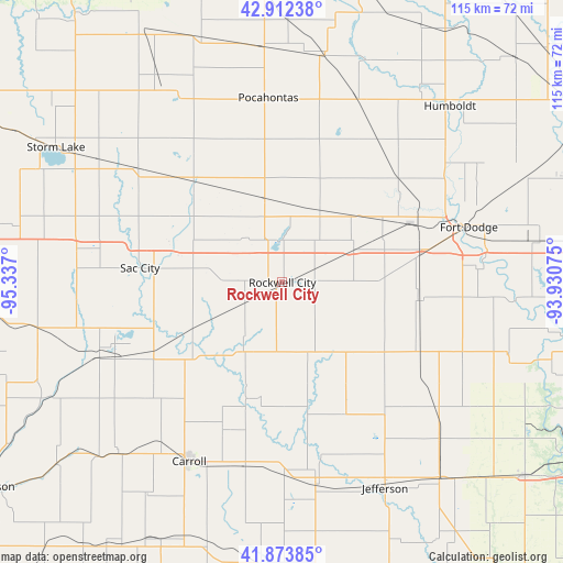 Rockwell City on map