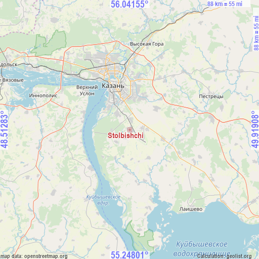 Stolbishchi on map