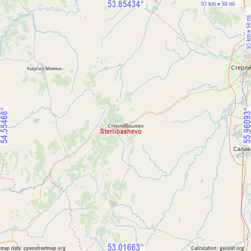 Sterlibashevo on map