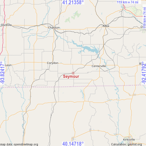 Seymour on map