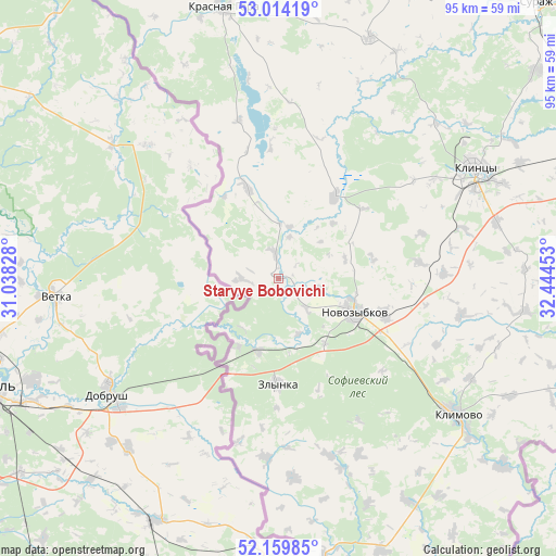 Staryye Bobovichi on map