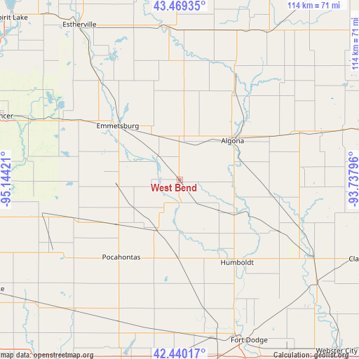 West Bend on map