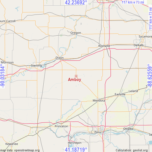 Amboy on map