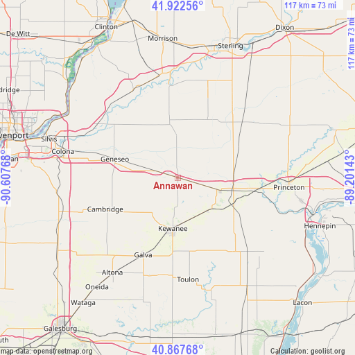 Annawan on map