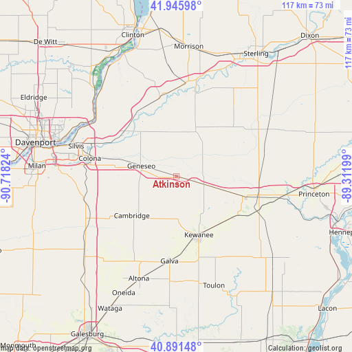 Atkinson on map