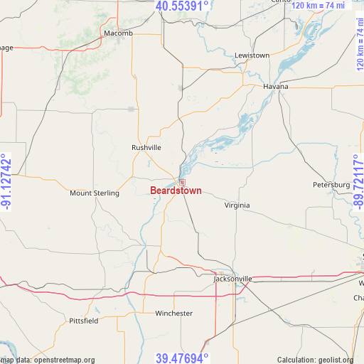 Beardstown on map