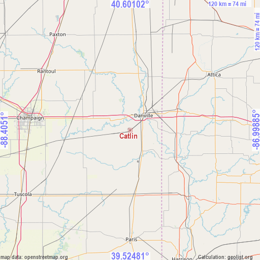 Catlin on map