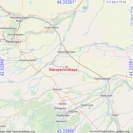 Staropavlovskaya on map