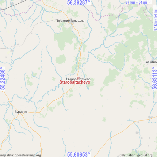 Starobaltachevo on map